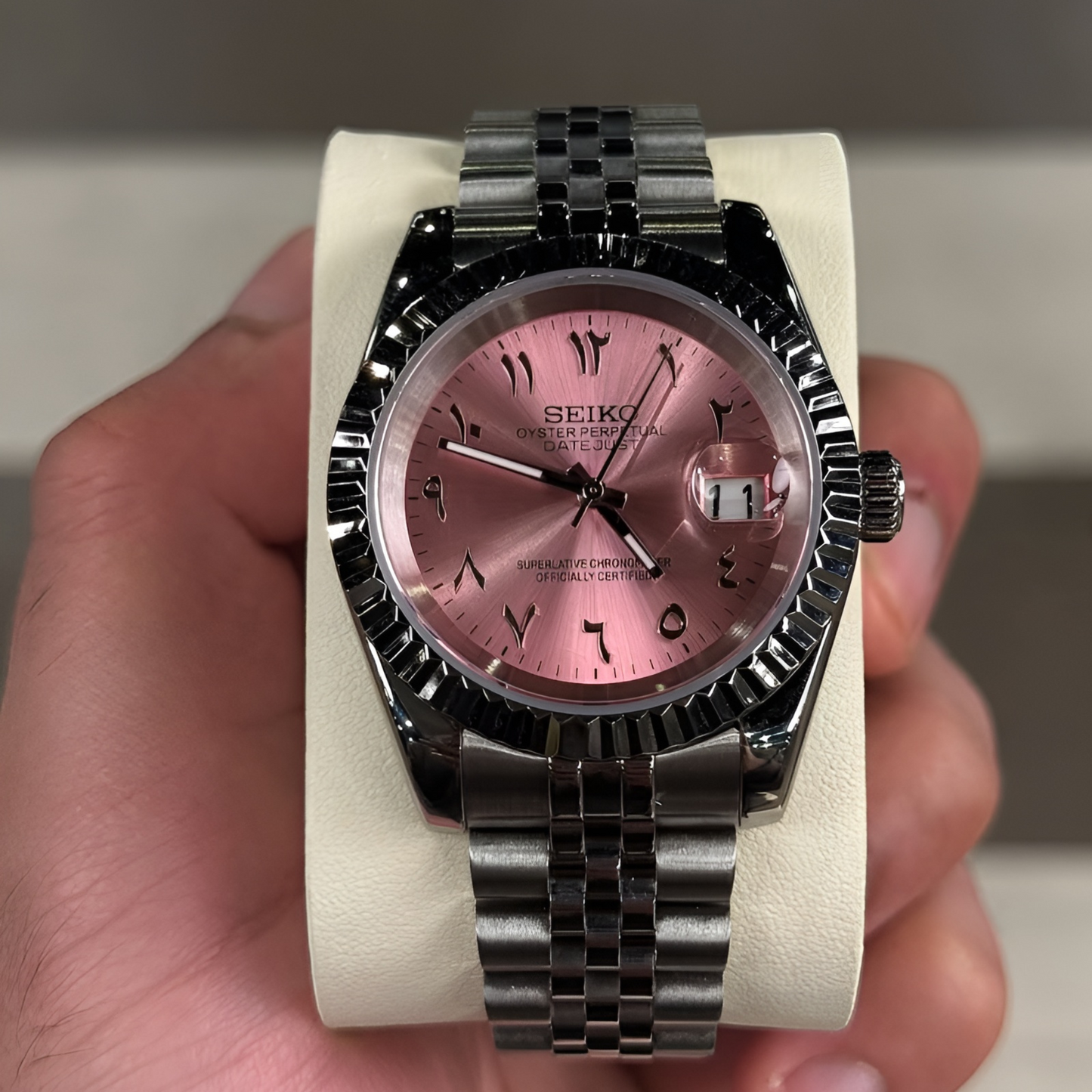 LUNORO® Baby Pink Arabic Dial